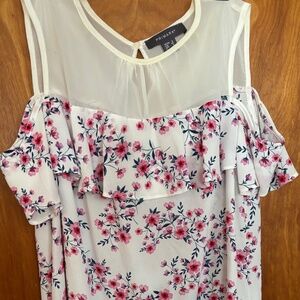 Floral, Flouncy Blouse